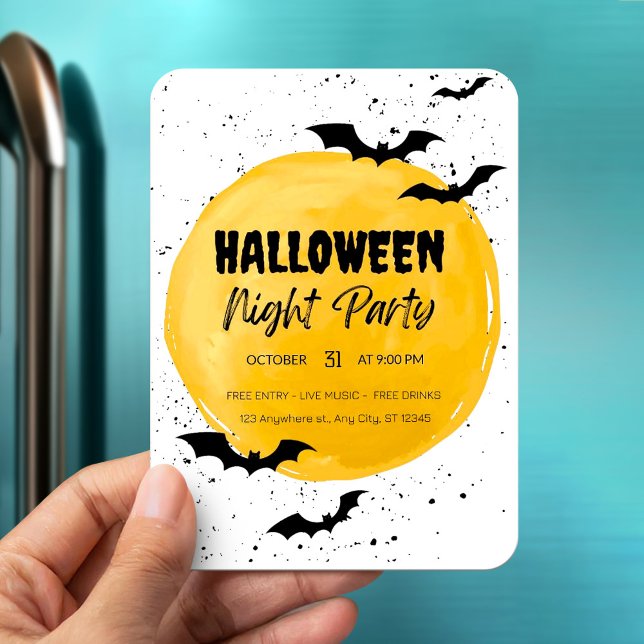 Einladung zum Editierbaren Halloween-Party Black B Magnet (Von Creator hochgeladen)