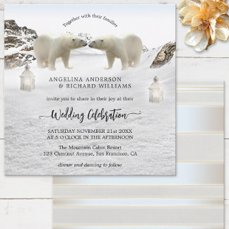 Einladung zum Eisbären-Winter-Hochzeitsfest