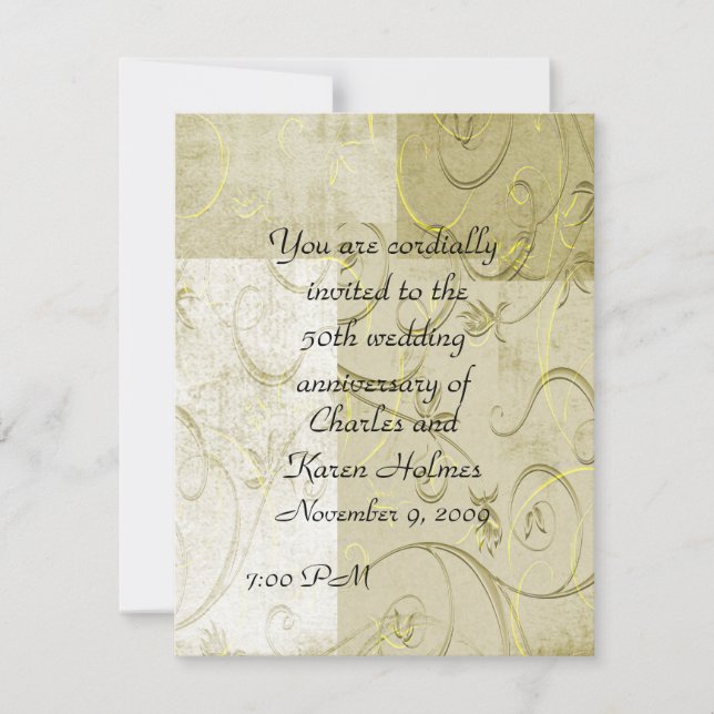 Einladung zum eleganten Jubiläum (Vorderseite)