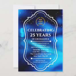 Einladung zum eleganten Navy Blue Business