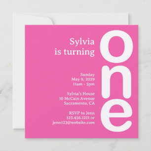 Einladung zum ersten Geburtstag