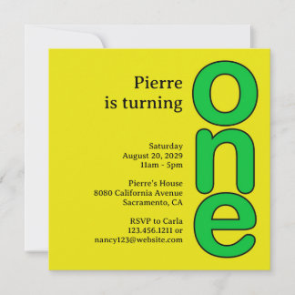 Einladung zum ersten Geburtstag