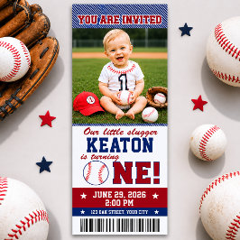 Einladung zum ersten Geburtstag im Baseball