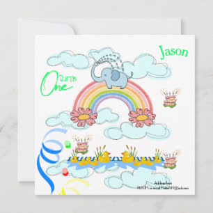 Einladung zum ersten Geburtstag von Kindern