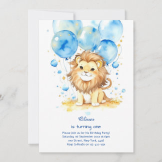 Einladung zum ersten Geburtstag von Lion