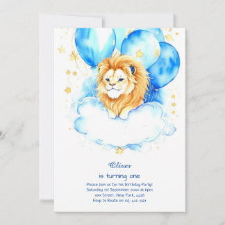 Einladung zum ersten Geburtstag von Lion