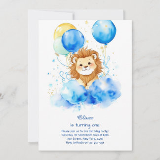 Einladung zum ersten Geburtstag von Lion