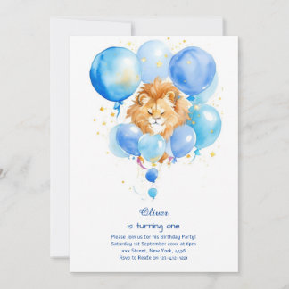 Einladung zum ersten Geburtstag von Lion