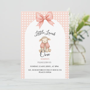 Einladung zum ersten Geburtstag von Little Lamb