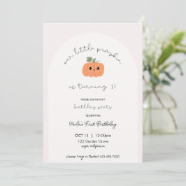 Einladung zum ersten Geburtstag von Little Pumpkin