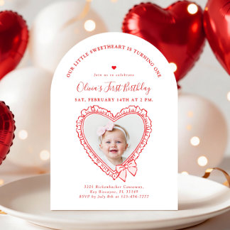 Einladung zum ersten Geburtstag von Little Sweethe
