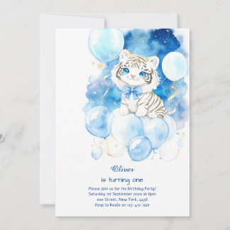 Einladung zum ersten Geburtstag von Tiger