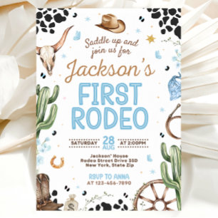 Einladung zum ersten Rodeo-Geburtstag für Jungen