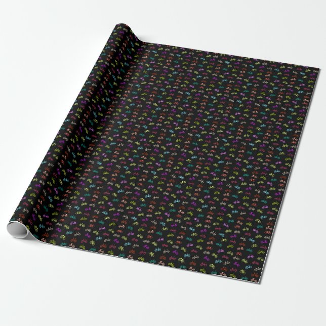 Einladung zum Fahrradmuster Geschenkpapier (Ungerollt)