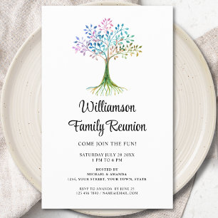 Einladung zum Familientreffen Familienbaum Flyer