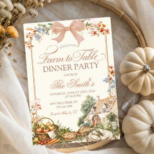 Einladung zum Farm Floral Farm-To-Table-Dinner
