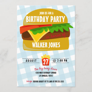 Einladung zum Fast Food Geburtstag