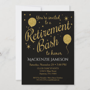 Einladung zum Festen Party Gold Ballons