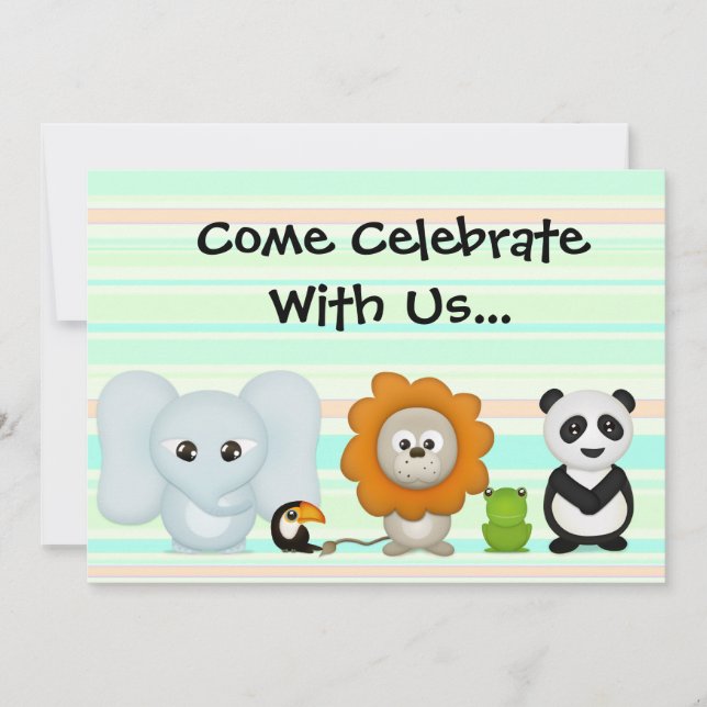 Einladung zum Foto, erster Geburtstag oder Dusche (Vorderseite)