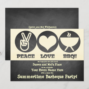 Einladung zum Frieden Liebe Barbecue