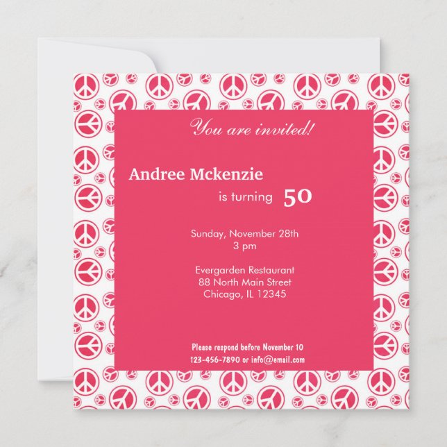 Einladung zum Friedenstag (Vorderseite)