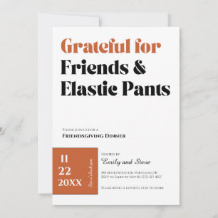 Einladung zum Friendsgiving-Dinner