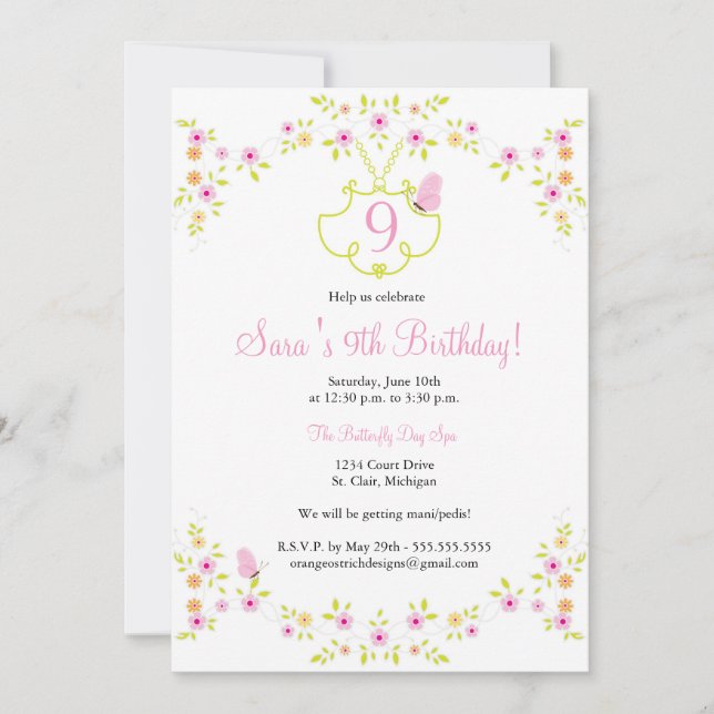 Einladung zum Geburtstag (Vorderseite)