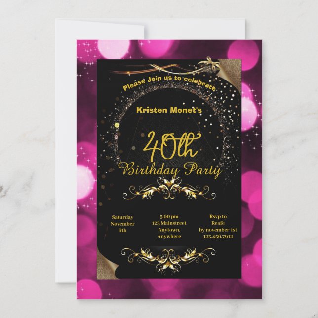 Einladung zum Geburtstag (Vorderseite)