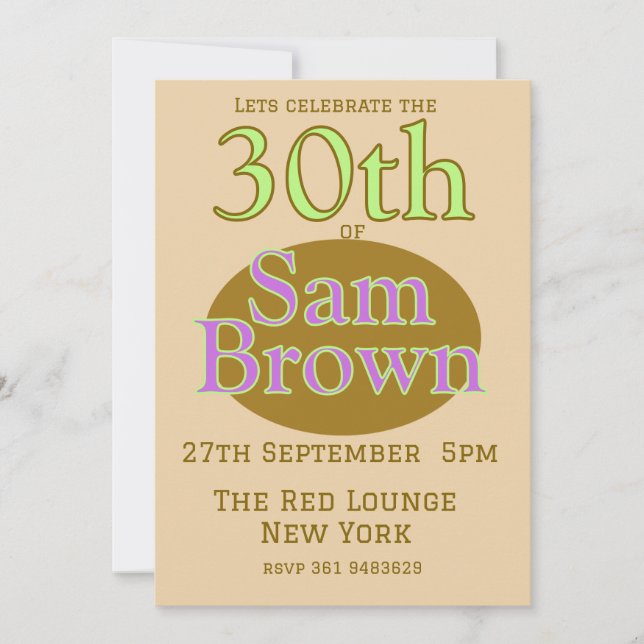 Einladung zum Geburtstag (Vorderseite)