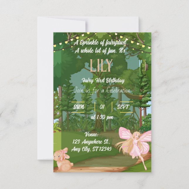 Einladung zum Geburtstag (Vorderseite)