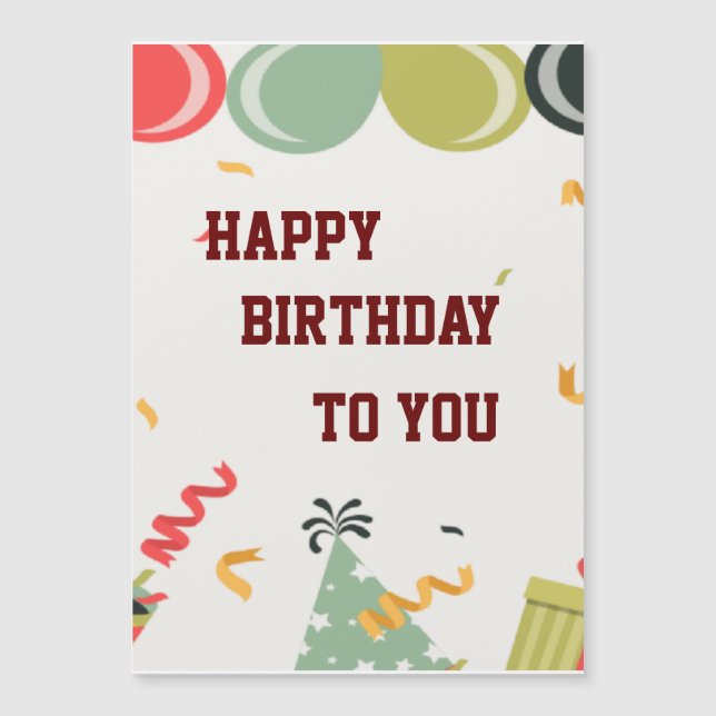 Einladung zum Geburtstag (Vorderseite)