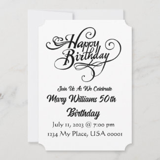 Einladung zum Geburtstag