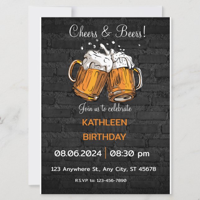 Einladung zum Geburtstag (Vorderseite)