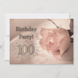 Einladung zum Geburtstag 100 Jahre alt