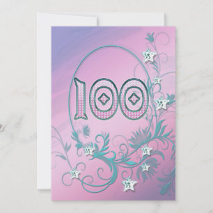 Einladung zum Geburtstag 100 Jahre alt