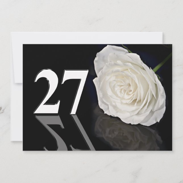 Einladung zum Geburtstag 27 Jahre alt (Vorderseite)