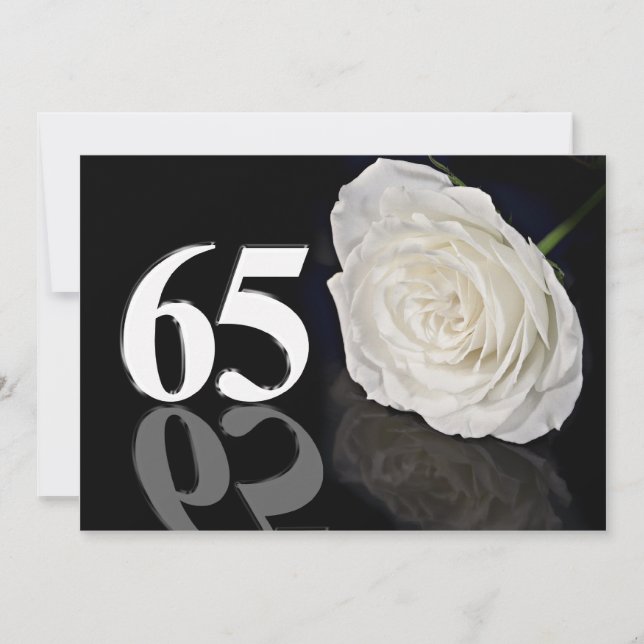 Einladung zum Geburtstag 65 Jahre alt (Vorderseite)
