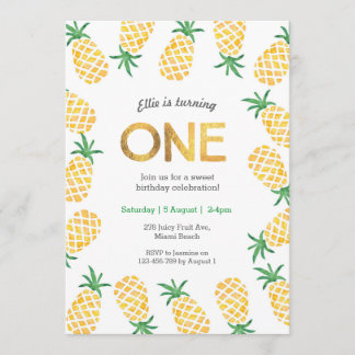 Einladung zum Geburtstag | Ananas