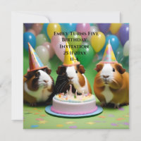 Einladung zum Geburtstag bei Schweinen aus dem Par