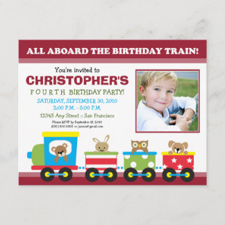 Einladung zum Geburtstag des "All Aboard Train Boy