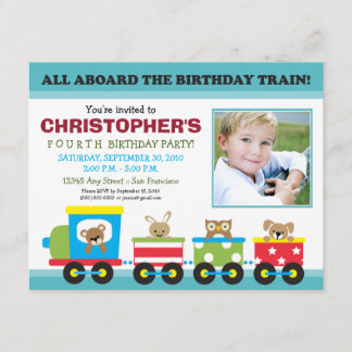 Einladung zum Geburtstag des "All Aboard Train Boy