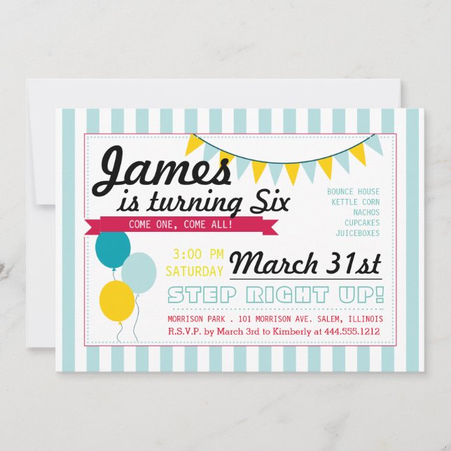 Einladung zum Geburtstag des Karnevals (Vorderseite)