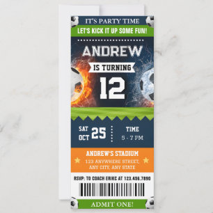 Einladung zum Geburtstag des Personal Ticket Socce