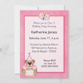 Einladung zum Geburtstag eines Bären