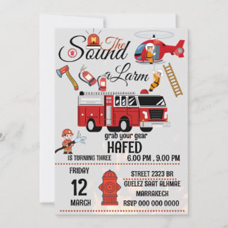 Einladung zum Geburtstag eines Feuerwehrmanns