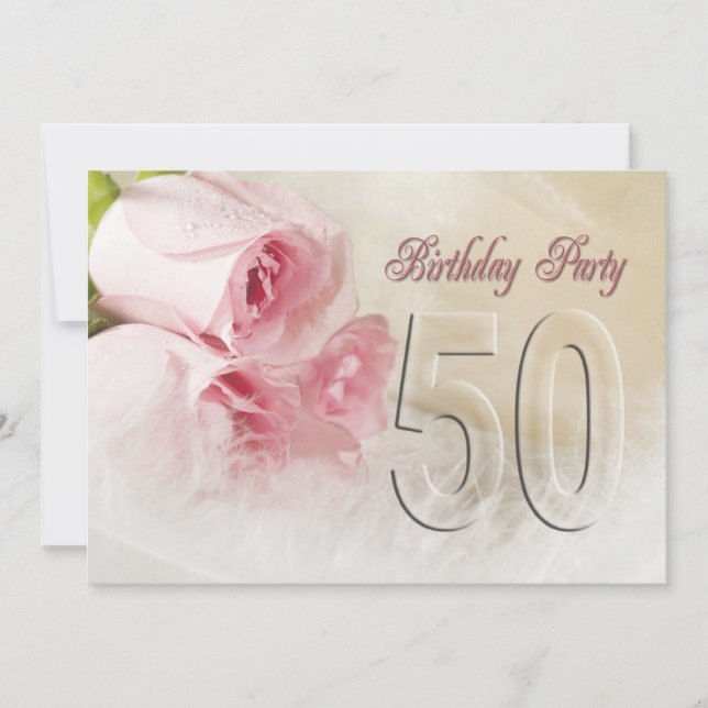 Einladung zum Geburtstag für 50 Jahre (Vorderseite)