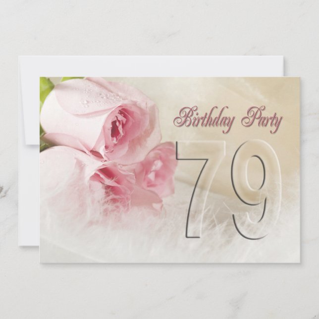 Einladung zum Geburtstag für 79 Jahre (Vorderseite)