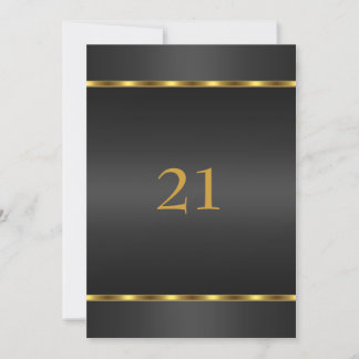 Einladung zum Geburtstag Glamour Black and Gold