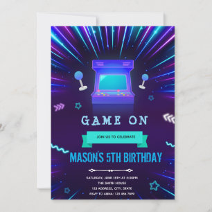 Einladung zum Geburtstag in der Glow Arcade