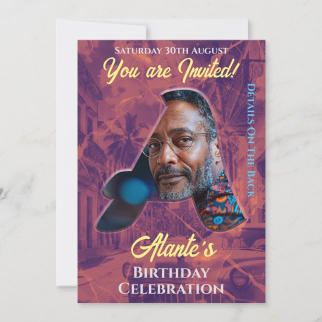 Einladung zum Geburtstag individualisierbares Inti (Vorderseite)